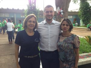 Sandra, Marcio e Adriane. Coordenadora e diretores da escola.