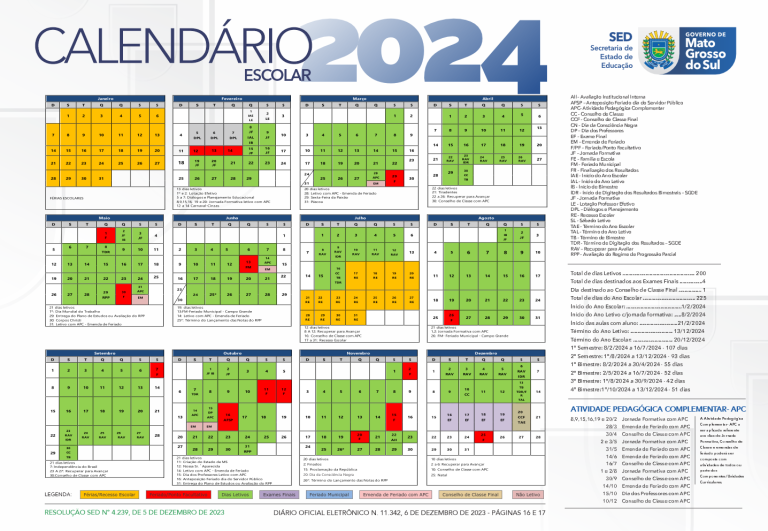 Calend rio escolar sed