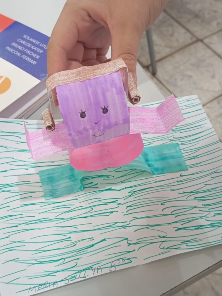 Imagem da produção dos bonecos dançantes.