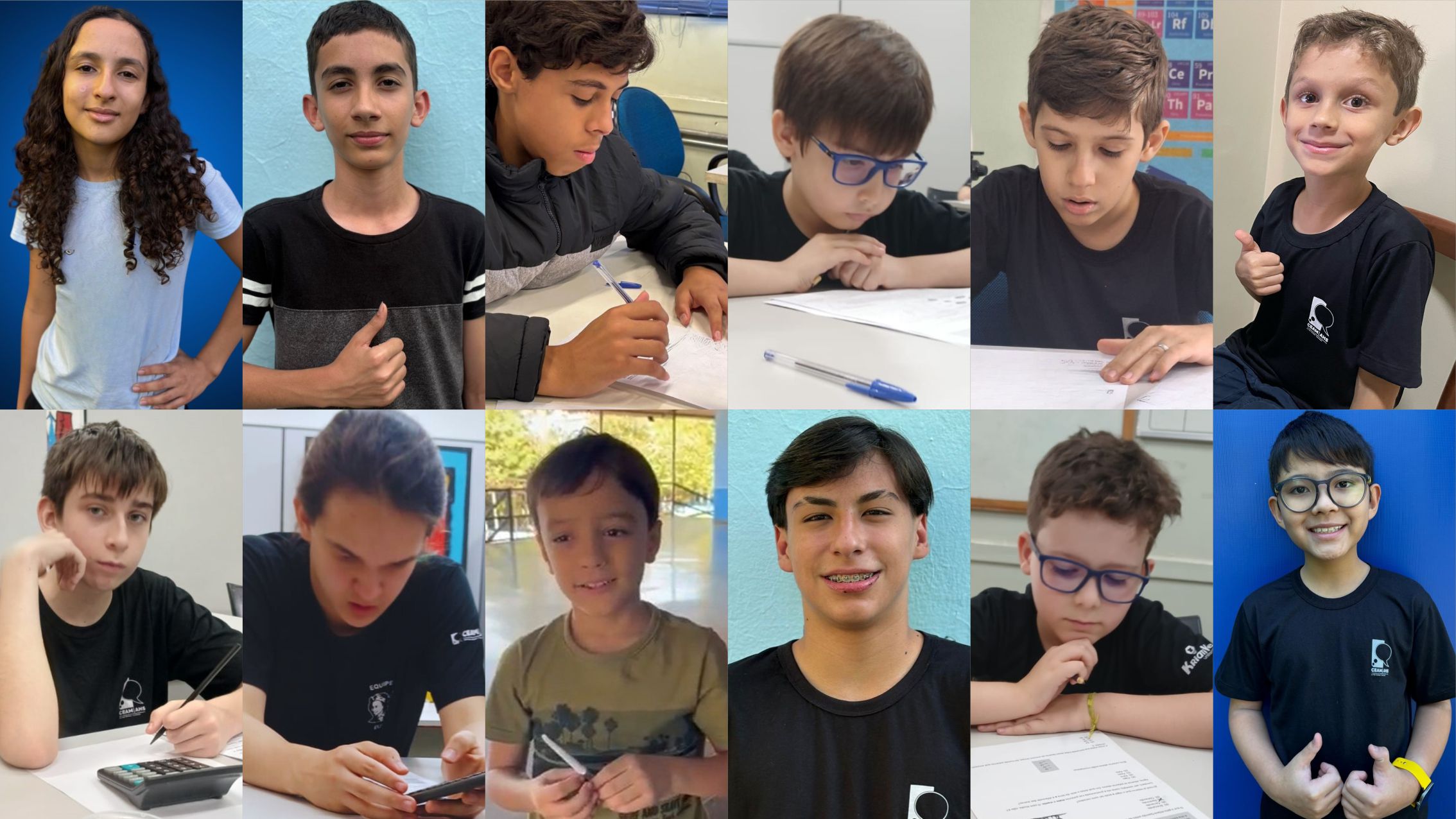 Estudantes medalhistas de ouro.