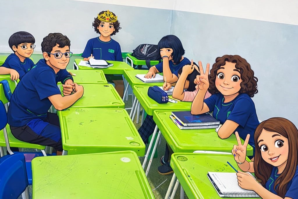 Alunos do 8º ano recriam Rei e Parlamento para estudar Revoluções Inglesas em sala