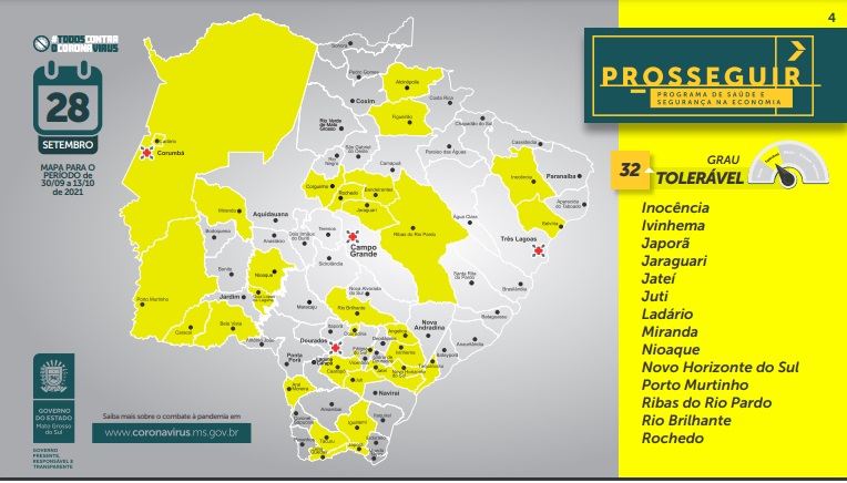 Campo Grande volta a receber classificação de risco extremo para pandemia  com a bandeira cinza do programa Prosseguir, Mato Grosso do Sul